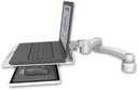 AccessMount™ Laptop tray with slider desk mount, a 1" riser, and a 20" double-arm