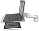 AccessMount™ Laptop tray with slider desk mount, a 1" riser, and an 6" arm