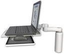 AccessMount™ Laptop tray with slider desk mount, a 7.5" riser, and an 6" arm