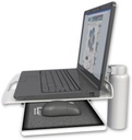 AccessMount™ Laptop tray with slider desk mount and a 7.5" riser
