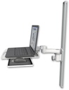 AccessMount™ Laptop tray with slider mount on a 36" wall track slider and an 6" arm