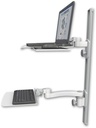 AccessMount™ Laptop tray with slider mount on a 36" wall track, separate arms, a 12" flat keyboard tray, and an 11" arm