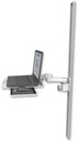 AccessMount™ Laptop tray with slider mount on a 50" wall track slider and an 6" arm