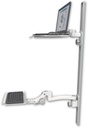 AccessMount™ Laptop tray with slider mount on a 50" wall track, separate arms, a 12" paralink keyboard tray, and an 11" arm