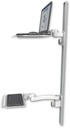 AccessMount™ Laptop tray with slider mount on a 50" wall track, separate arms, a 12" keyboard tray, and an 11" arm
