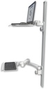 AccessMount™ Laptop tray with slider mount on a 50" wall track, separate arms, a 12" keyboard tray, and a 20" double-arm