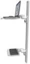 AccessMount™ Laptop tray with slider mount on a 50" wall track, separate arms, and a 12" keyboard tray