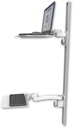 AccessMount™ Laptop tray with slider mount on a 50" wall track, separate arms, a 12" flat keyboard tray, and an 11" arm