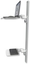 AccessMount™ Laptop tray with slider mount on a 50" wall track, separate arms, and a 12" flat keyboard tray