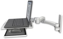 AccessMount™ Laptop tray with slider wall mount and a 20" double-arm