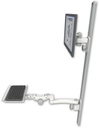 AccessMount™ ErgoVision 65 LCD mount on a 50" wall track with separate arms, a 12" paralink keyboard tray, and an 11" arm