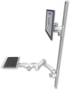 AccessMount™ ErgoVision 65 LCD mount on a 50" wall track with separate arms, a 12" paralink keyboard tray, and a 20" double-arm
