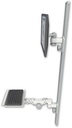 AccessMount™ ErgoVision 65 LCD mount on a 50" wall track with separate arms and a 12" paralink keyboard tray