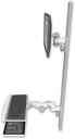 AccessMount™ ErgoVision 65 LCD mount on a 50" wall track with separate arms and a paralink keyboard tray w/ wrist rest bend