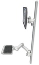 AccessMount™ ErgoVision 65 LCD mount on a 50" wall track with separate arms, a 12" keyboard tray, and a 20" double-arm