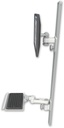 AccessMount™ ErgoVision 65 LCD mount on a 50" wall track with separate arms, a 12" keyboard tray, and an 6" arm