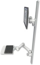 AccessMount™ ErgoVision 65 LCD mount on a 50" wall track with separate arms, a 12" flat keyboard tray, and a 20" double-arm