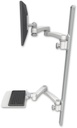 AccessMount™ ErgoVision 65 LCD mount on a 50" wall track with separate arms, a 12" flat keyboard tray, and two 20" double-arms