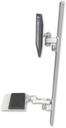AccessMount™ ErgoVision 65 LCD mount on a 50" wall track with separate arms, a 12" flat keyboard tray, and an 6" arm