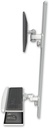 AccessMount™ ErgoVision 65 LCD mount on a 50" wall track with separate arms and a wrist-rest keyboard tray