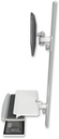AccessMount™ ErgoVision 65 LCD mount on a 50" wall track with separate arms and a work surface tray and slide-out keyboard tray