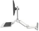 AccessMount™ Ultra 180 Heavy Duty Arm with EV710 monitor mount wall mount, a 12" flat keyboard tray, and an 11" arm