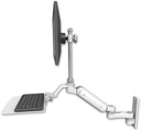 AccessMount™ Ultra 180 Heavy Duty Arm with EV710 monitor mount wall mount, a 12" flat keyboard tray, and an 6" arm