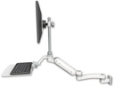 AccessMount™ Ultra 180 Heavy Duty Arm with EV710 monitor mount 3.5" wall mount, a 12" flat keyboard tray, and an 11" arm