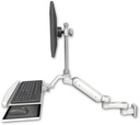 AccessMount™ Ultra 180 Heavy Duty Arm with EV710 monitor mount 3.5" wall mount, a wrist-rest keyboard tray, and an 6" arm