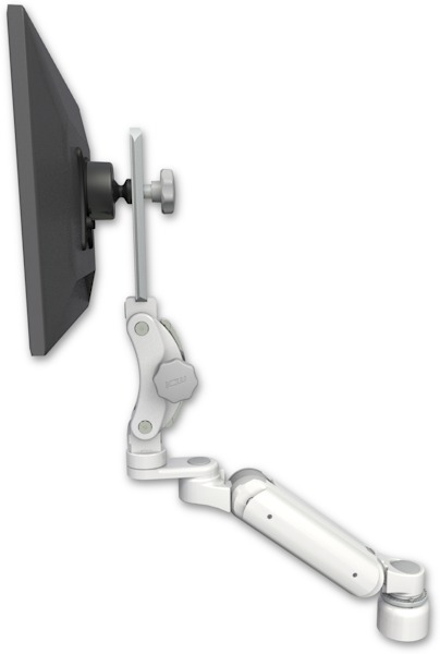 AccessMount™ Ultra 180 Heavy Duty Arm with Paralink monitor mount desk mount and a 1" riser