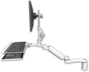 AccessMount™ Ultra 180 Heavy Duty Arm with Paralink monitor mount desk mount, a 3" riser, a wrist-rest keyboard tray, and an 11" arm