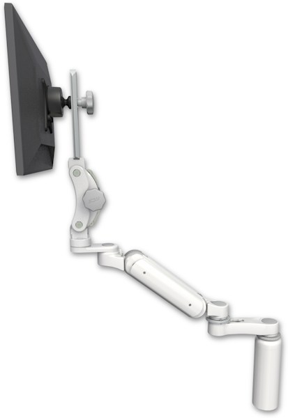 AccessMount™ Ultra 180 Heavy Duty Arm with Paralink monitor mount desk mount, a 7.5" riser, and an 6" arm