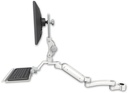 AccessMount™ Ultra 180 Heavy Duty Arm with Paralink monitor mount mount for a 1.75" pole, a 12" keyboard tray, and an 11" arm