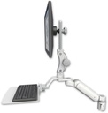 AccessMount™ Ultra 180 Heavy Duty Arm with Paralink monitor mount mount for a 2" radius and a 12" flat keyboard tray