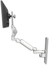 AccessMount™ Ultra 180 Heavy Duty Arm with Paralink monitor mount mount on a 19" wall track slider and an 6" arm
