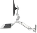 AccessMount™ Ultra 180 Heavy Duty Arm with Paralink monitor mount wall mount, a 12" flat keyboard tray, and an 6" arm