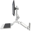 AccessMount™ Ultra 180 Heavy Duty Arm with Paralink monitor mount wall mount and a 12" flat keyboard tray