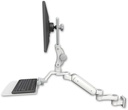 AccessMount™ Ultra 180 Heavy Duty Arm with Paralink monitor mount 3.5" wall mount, a 12" flat keyboard tray, and an 6" arm