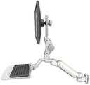 AccessMount™ Ultra 180 Heavy Duty Arm with Paralink monitor mount 3.5" wall mount and a 12" flat keyboard tray