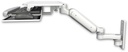 AccessMount™ Ultra 180 Heavy Duty Arm wall mount with a work surface tray and slide-out keyboard tray and an 6" arm