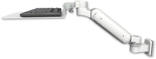 AccessMount™ Ultra 180 Heavy Duty Arm 3.5" wall mount with a 12" flat keyboard tray