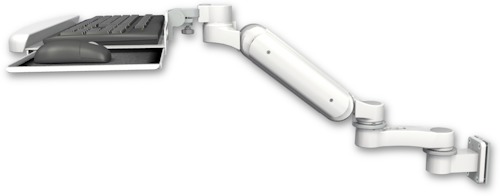AccessMount™ Ultra 180 Heavy Duty Arm 3.5" wall mount with a wrist-rest keyboard tray and an 6" arm