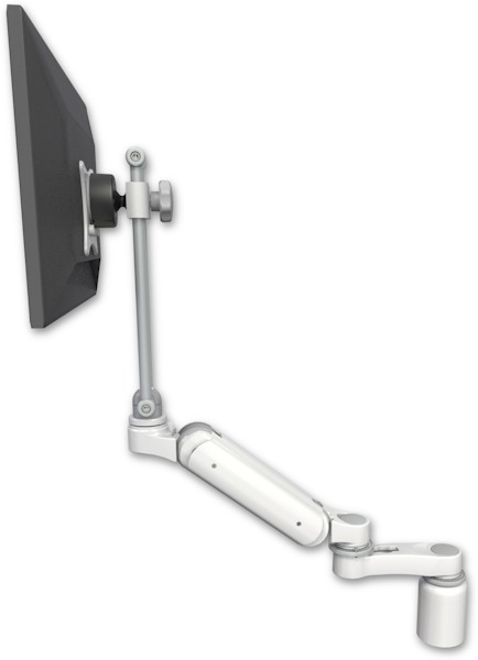 AccessMount™ Ultra 180 Heavy Duty Arm with EV710 monitor mount desk mount, a 3" riser, and an 6" arm