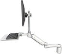 AccessMount™ Ultra 180 Heavy Duty Arm with EV710 monitor mount desk mount, a 3" riser, a 12" flat keyboard tray, and an 11" arm