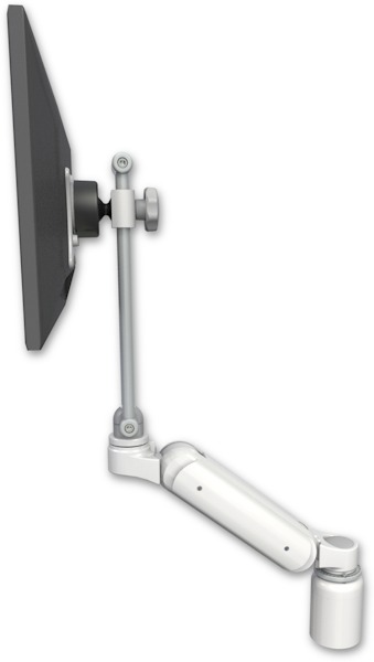 AccessMount™ Ultra 180 Heavy Duty Arm with EV710 monitor mount desk mount and a 3" riser