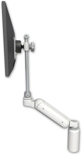 AccessMount™ Ultra 180 Heavy Duty Arm with EV710 monitor mount desk mount and a 5" riser