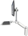 AccessMount™ Ultra 180 Heavy Duty Arm with EV710 monitor mount desk mount, a 7.5" riser, and a 12" keyboard tray
