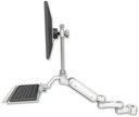 AccessMount™ Ultra 180 Heavy Duty Arm with EV710 monitor mount mount for a 2" pole, a 12" keyboard tray, and an 6" arm