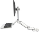 AccessMount™ Ultra 180 Heavy Duty Arm with EV710 monitor mount mount for a 2" pole, a 12" flat keyboard tray, and an 6" arm