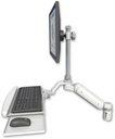AccessMount™ Ultra 180 Heavy Duty Arm with EV710 monitor mount mount for a 2" radius and a wrist-rest keyboard tray